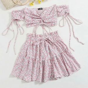 💕ditsy floral print 2 piece💕